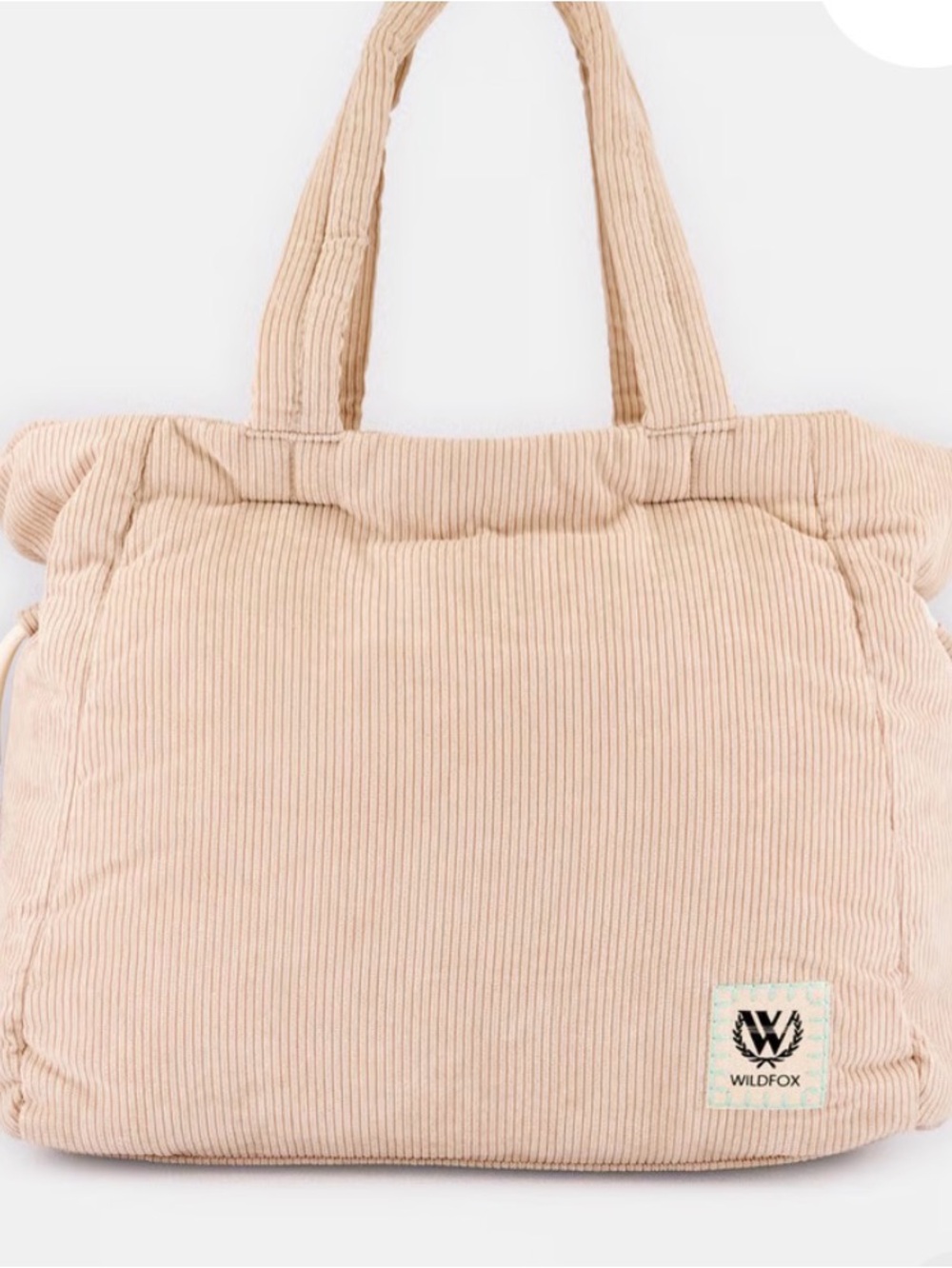 Wildfox Cream Corduroy Tote Bag